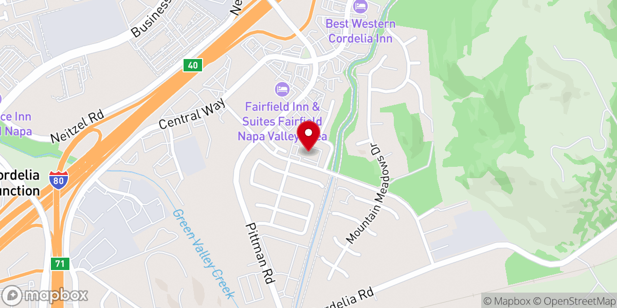 Map showing location of Living Waters Worship Center