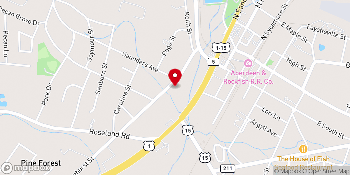 Map showing location of Aberdeen First Pentecostal Holiness Church