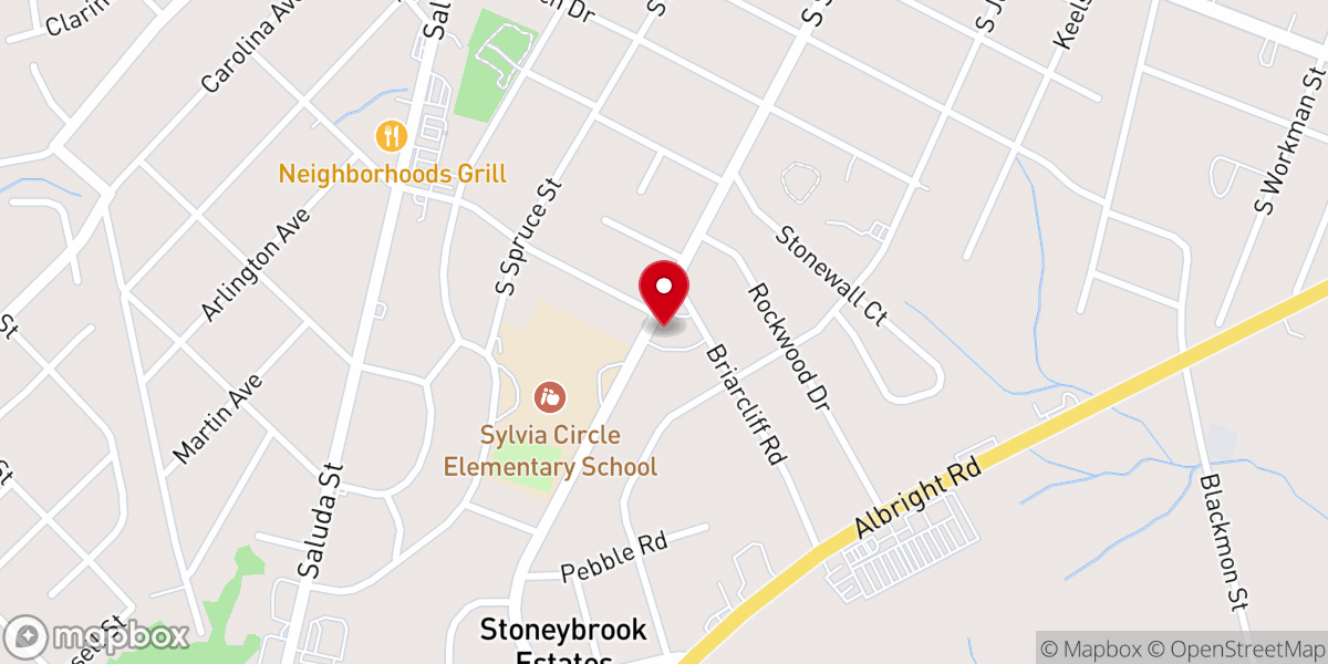 Map showing location of Epworth United Methodist Church