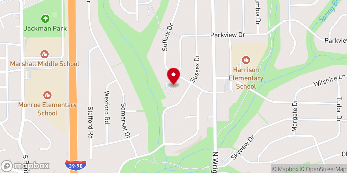 Map showing location of Living Hope Community Church