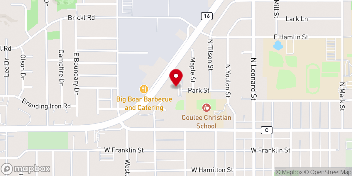 Map showing location of Christ-St John's Lutheran School