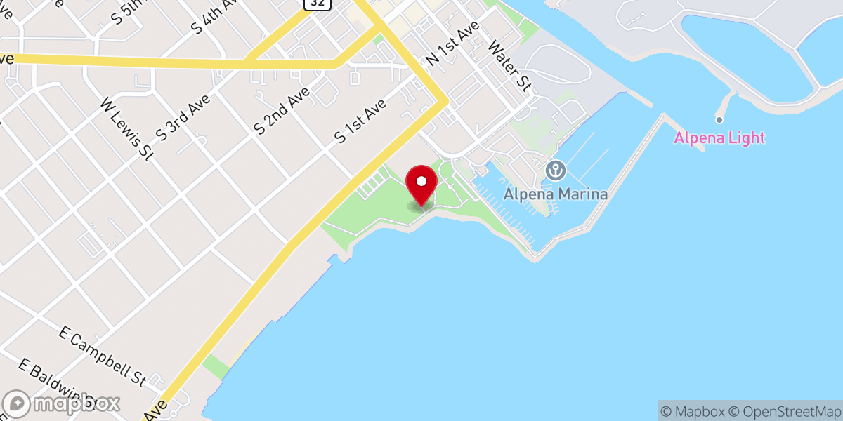 Map showing location of Bay View Park