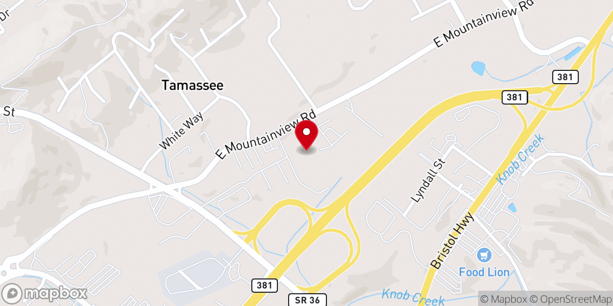 Map showing location of Red Stone Church