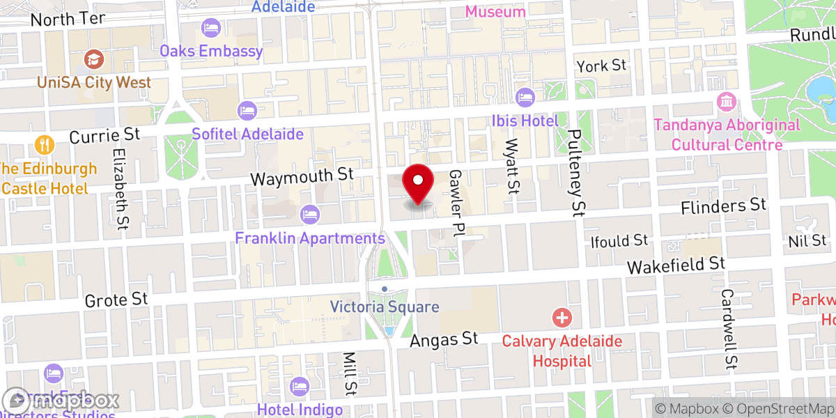 Map showing location of Pilgrim Uniting Church