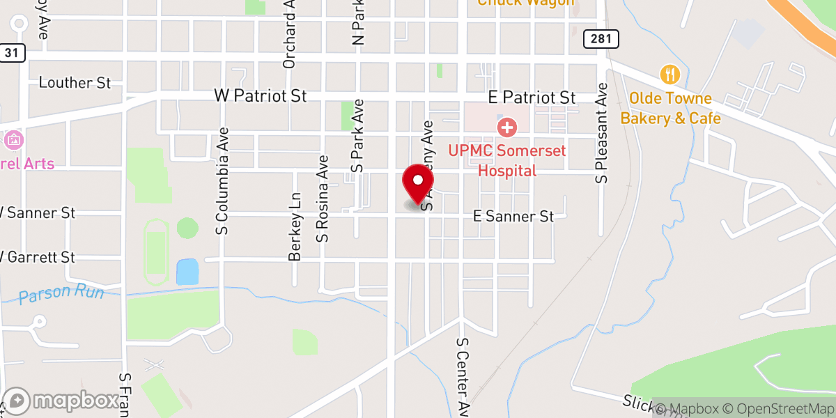 Map showing location of Sought-Out Ministries