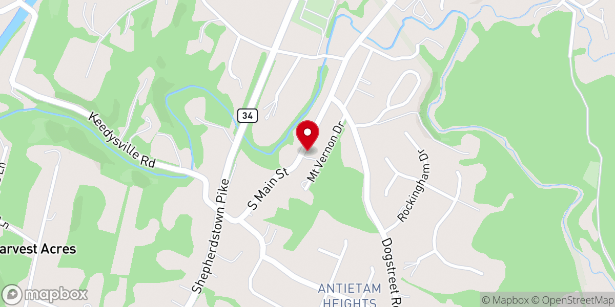 Map showing location of Mt Vernon United Church