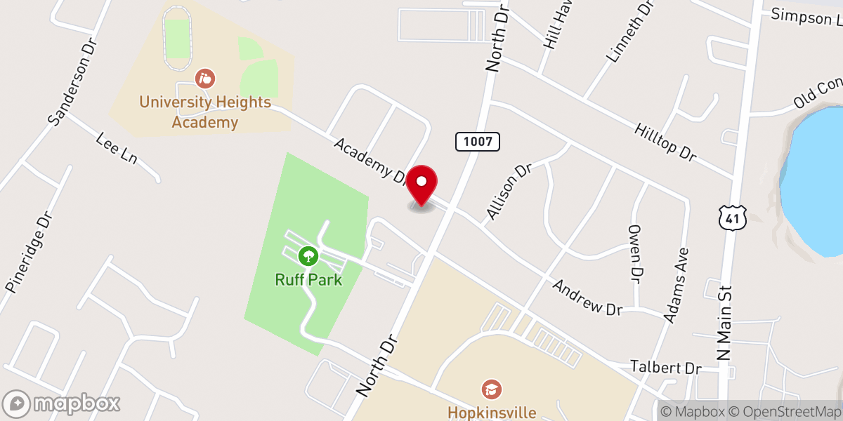 Map showing location of Christian Heights United Methodist