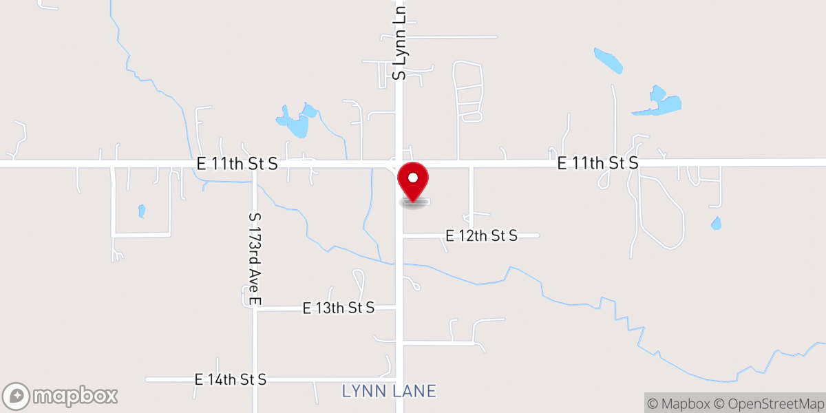 Map showing location of Lynn Lane Baptist Church