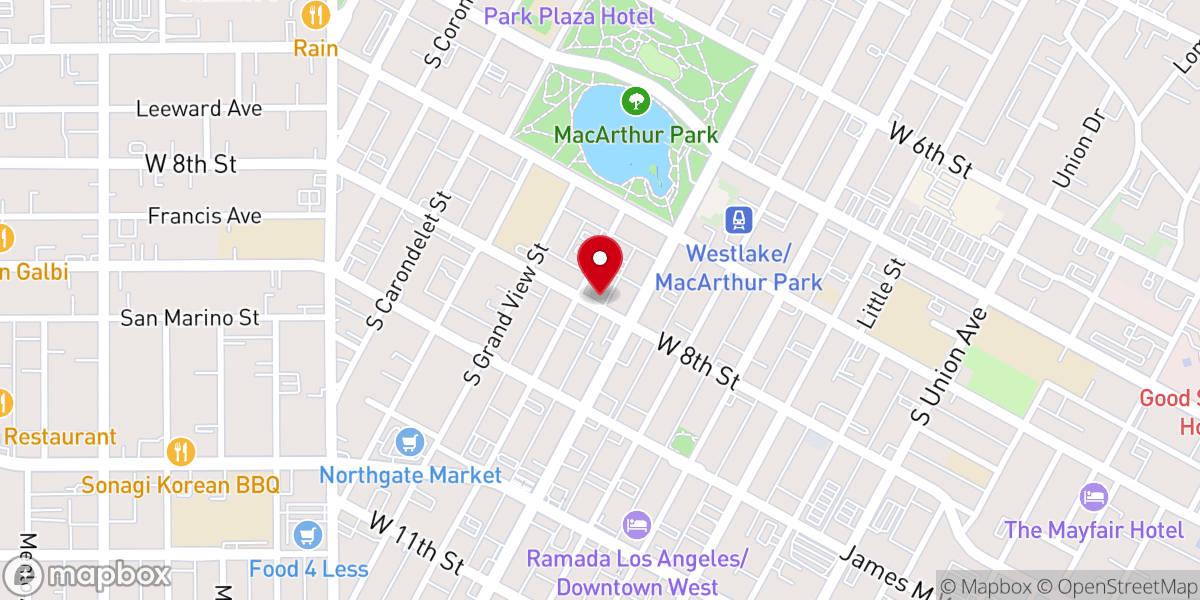 Map showing location of Iglesia Pentecostal Unida International