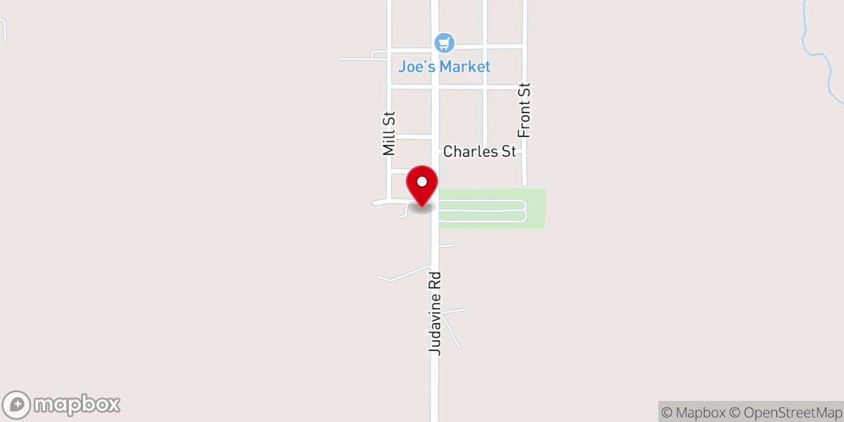 Map showing location of Palo Baptist Church
