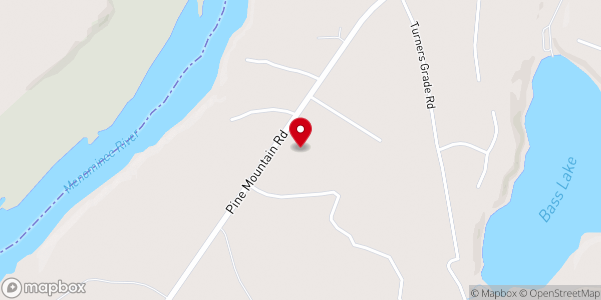Map showing location of Pine Mountain Christian School