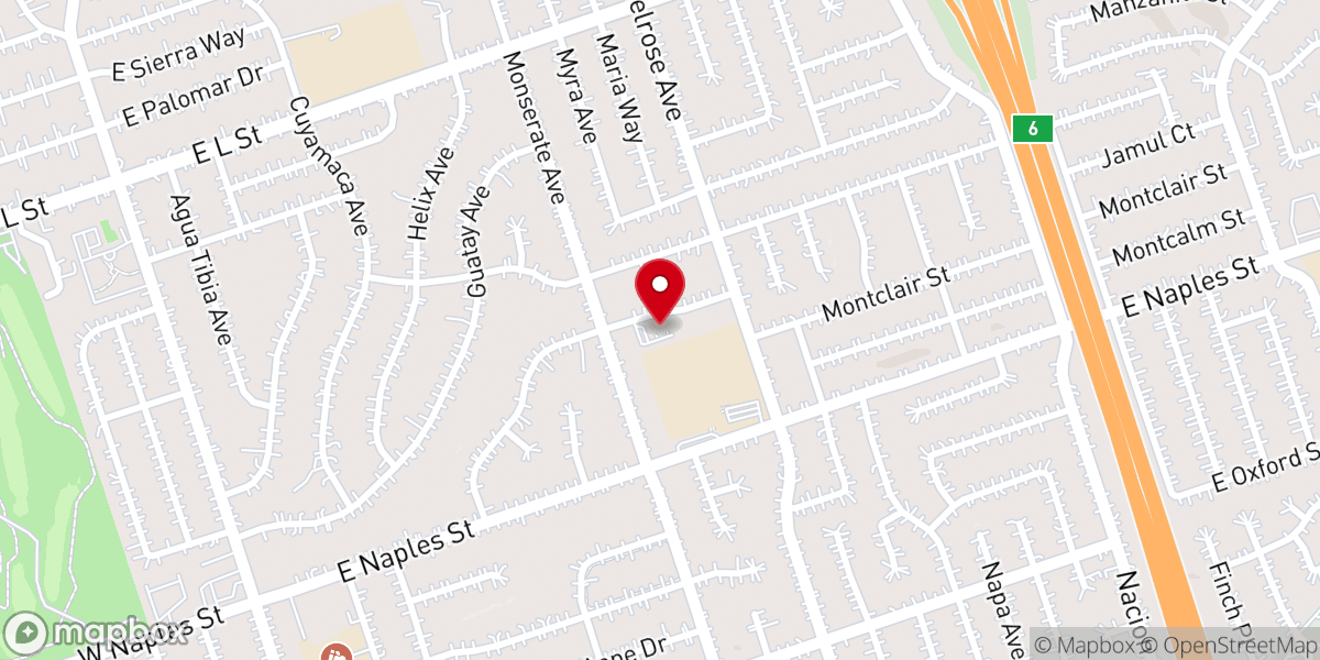 Map showing location of Bay View Baptist Church