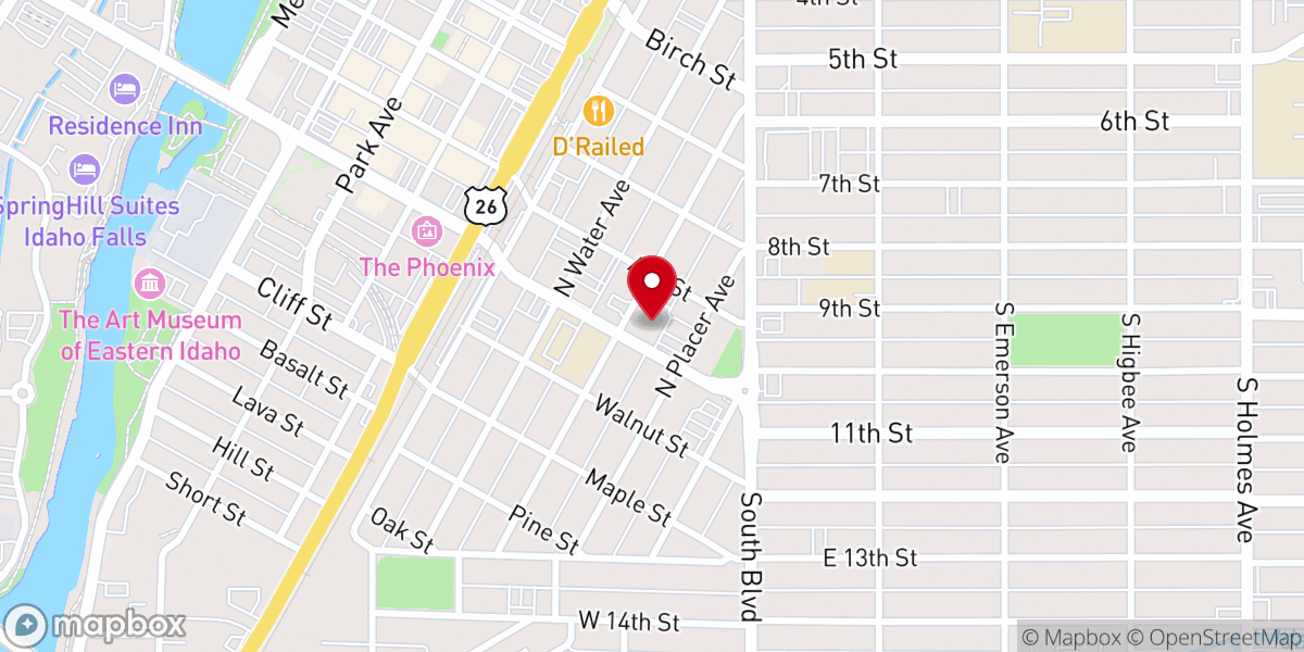 Map showing location of First Presbyterian Church