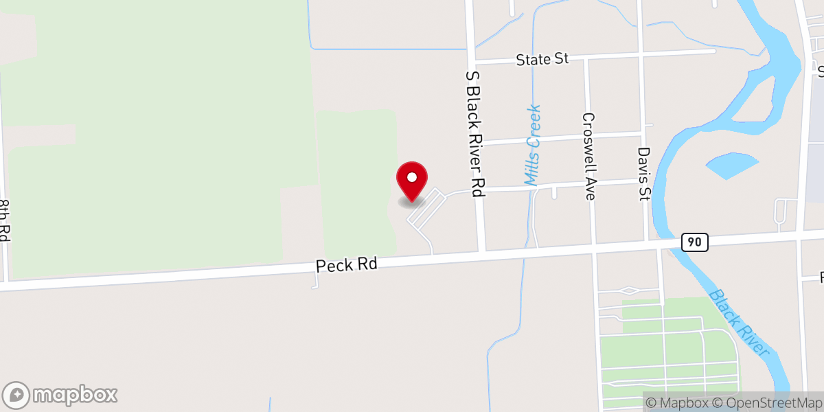 Map showing location of Croswell Wesleyan Church