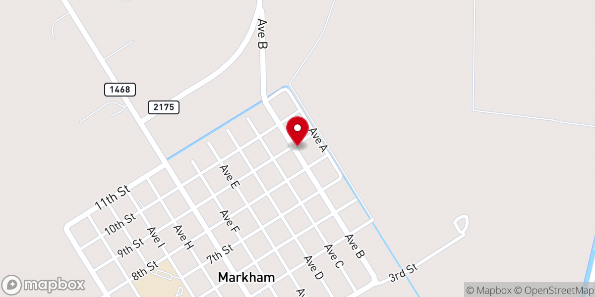 Map showing location of Pilgrim Rest Baptist Church