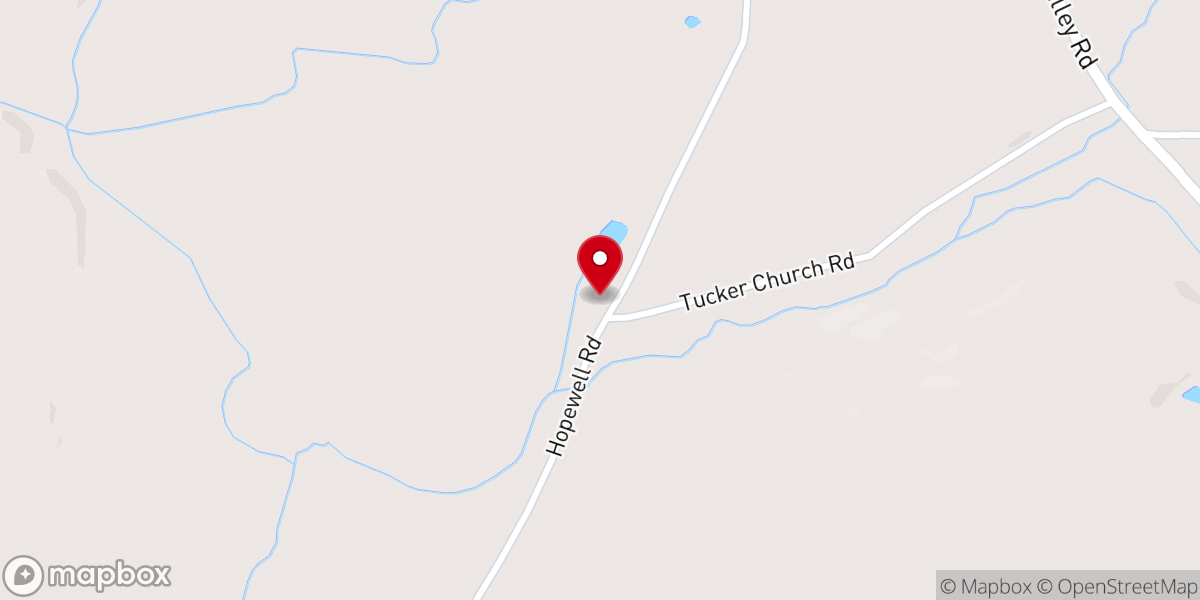 Map showing location of Concord Baptist Church