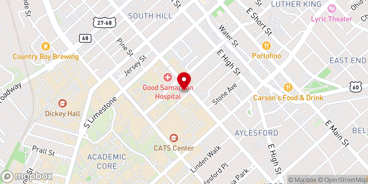 Map showing location of Maxwell Street Presbyterian Church