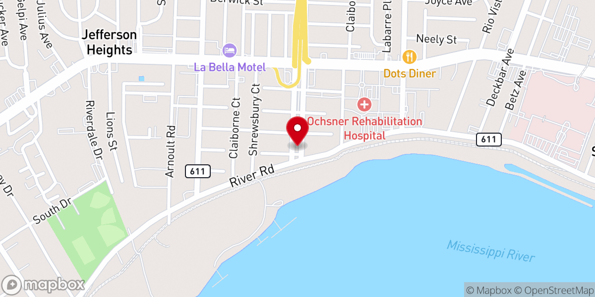 Map showing location of The New Orleans Church