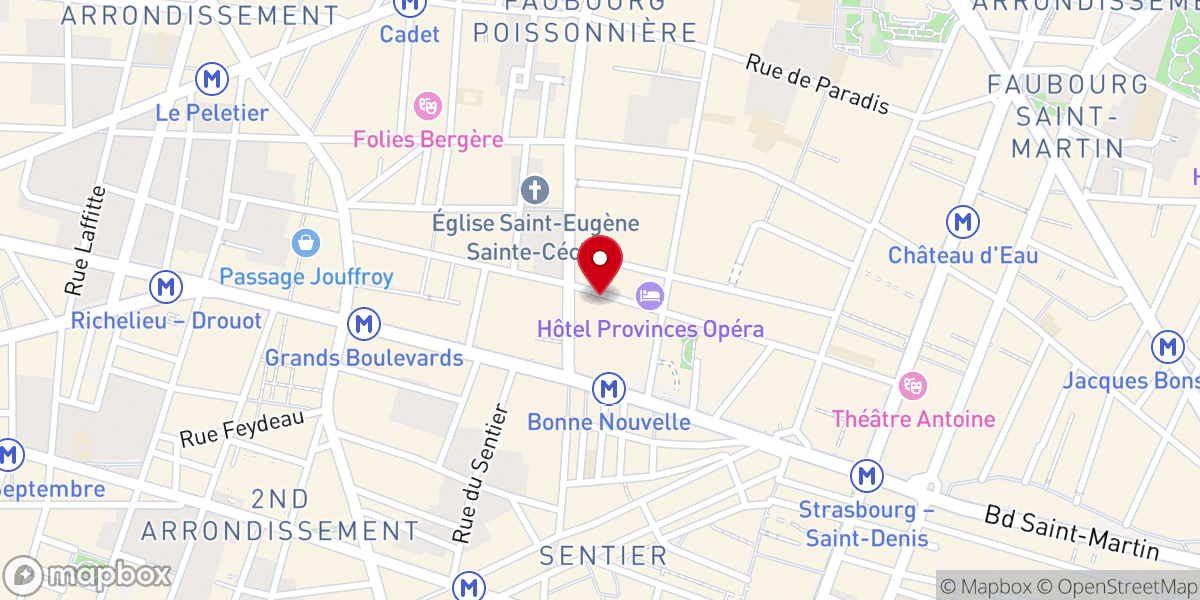 Map showing location of Eglise Catholique et Apostolique de Paris