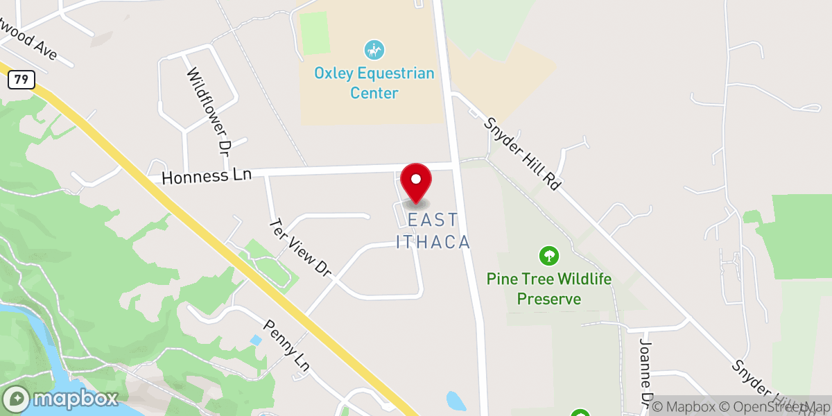 Map showing location of Trinity Lutheran Church