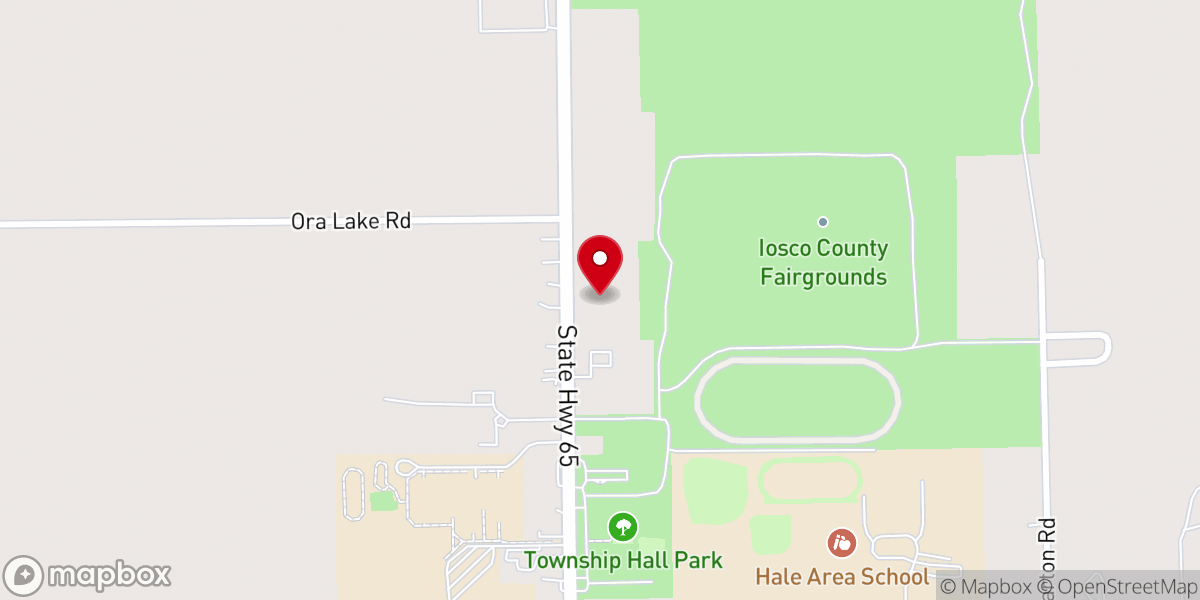 Map showing location of Hale Assembly of God