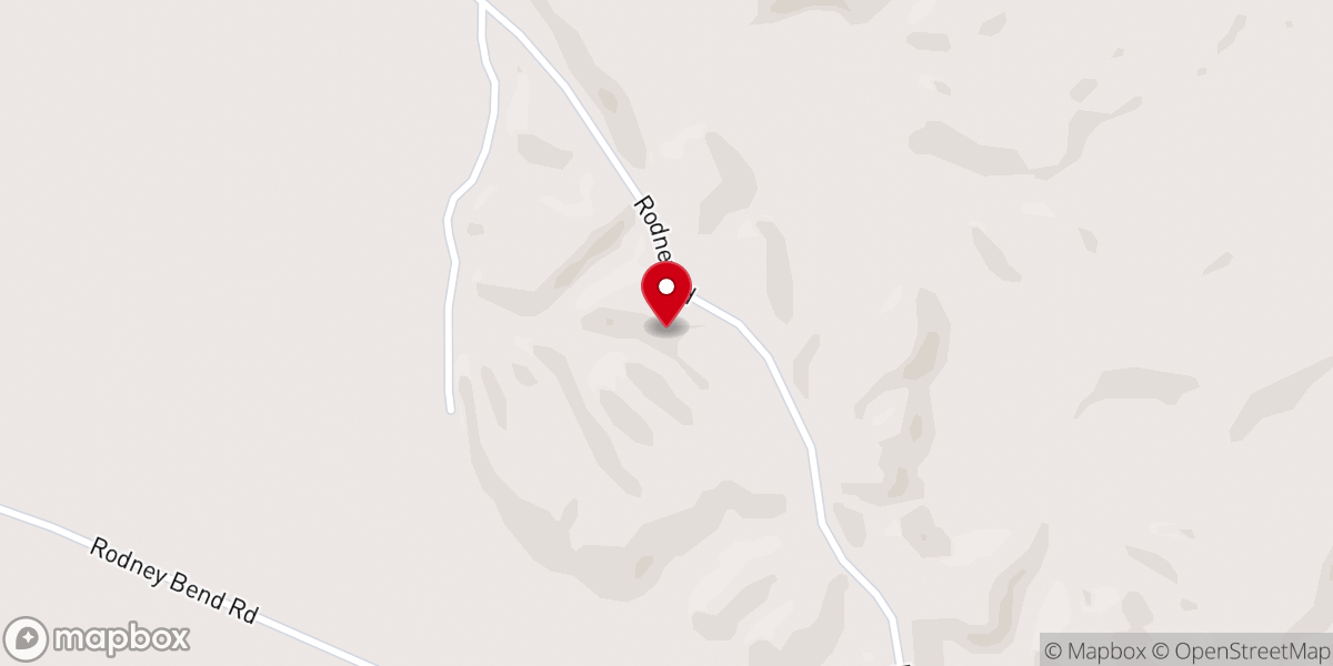 Map showing location of Travelers Rest Church