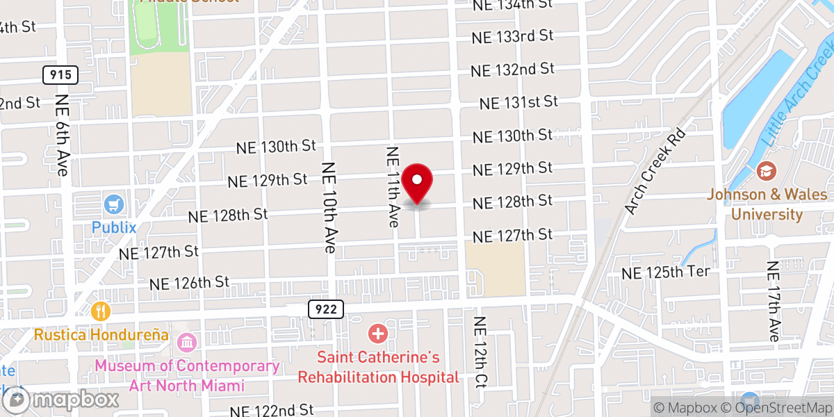Map showing location of S B N a Ministries Inc