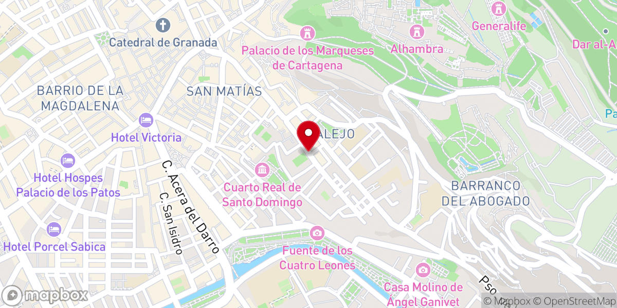 Map showing location of Monasterio Comendadoras de Santiago
