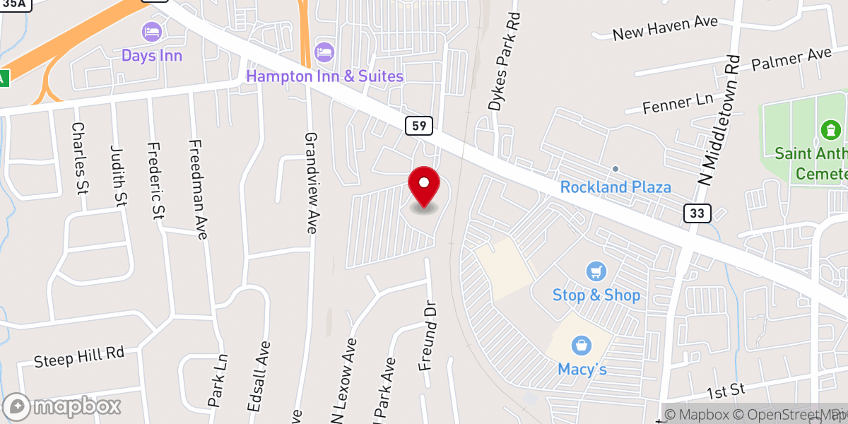 Map showing location of Redeeming Love Christian Center