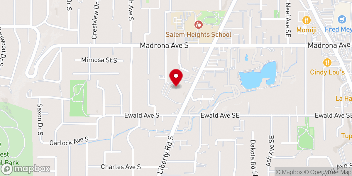 Map showing location of Westminster Presbyterian Church