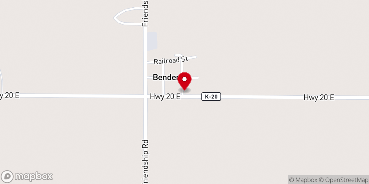 Map showing location of St John's Lutheran Church