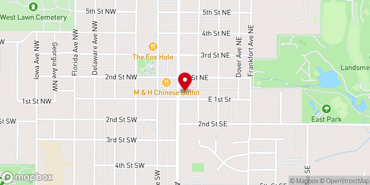 Map showing location of Harvest Community Church