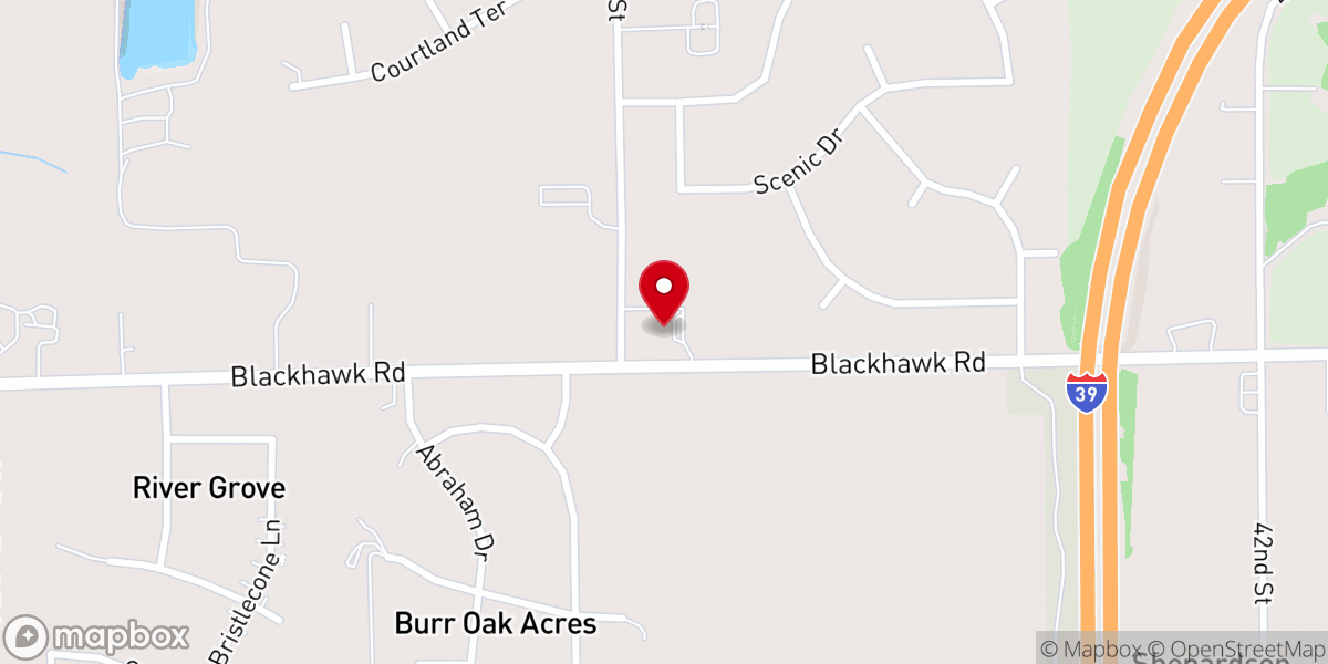 Map showing location of Community Bible Church
