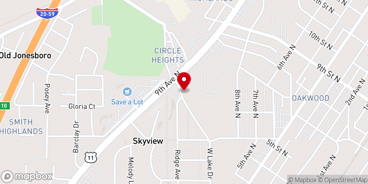Map showing location of Iglesia Evangelical Cristo Viene Inc
