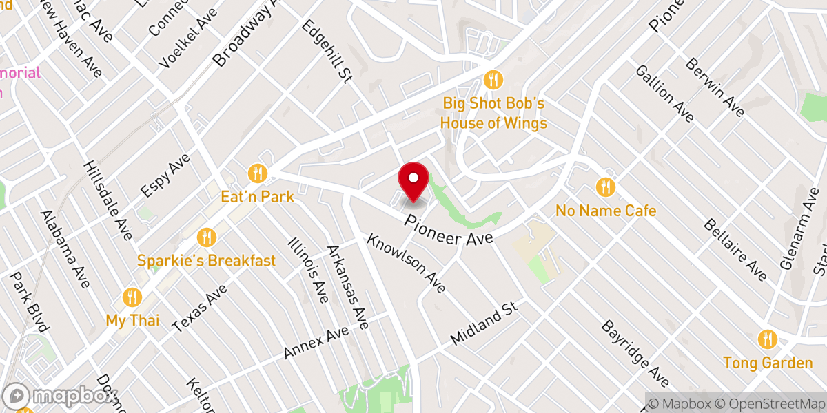 Map showing location of Advent Episcopal Church