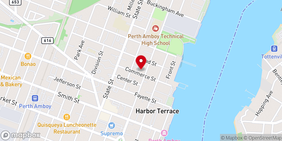 Map showing location of St James AME Zion Church
