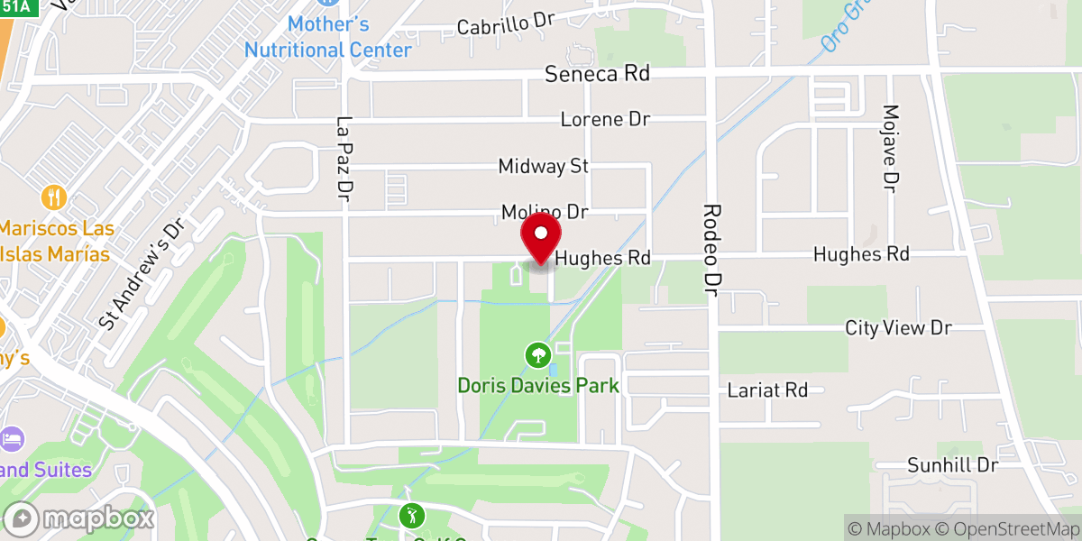 Map showing location of Victor Valley Bible Church