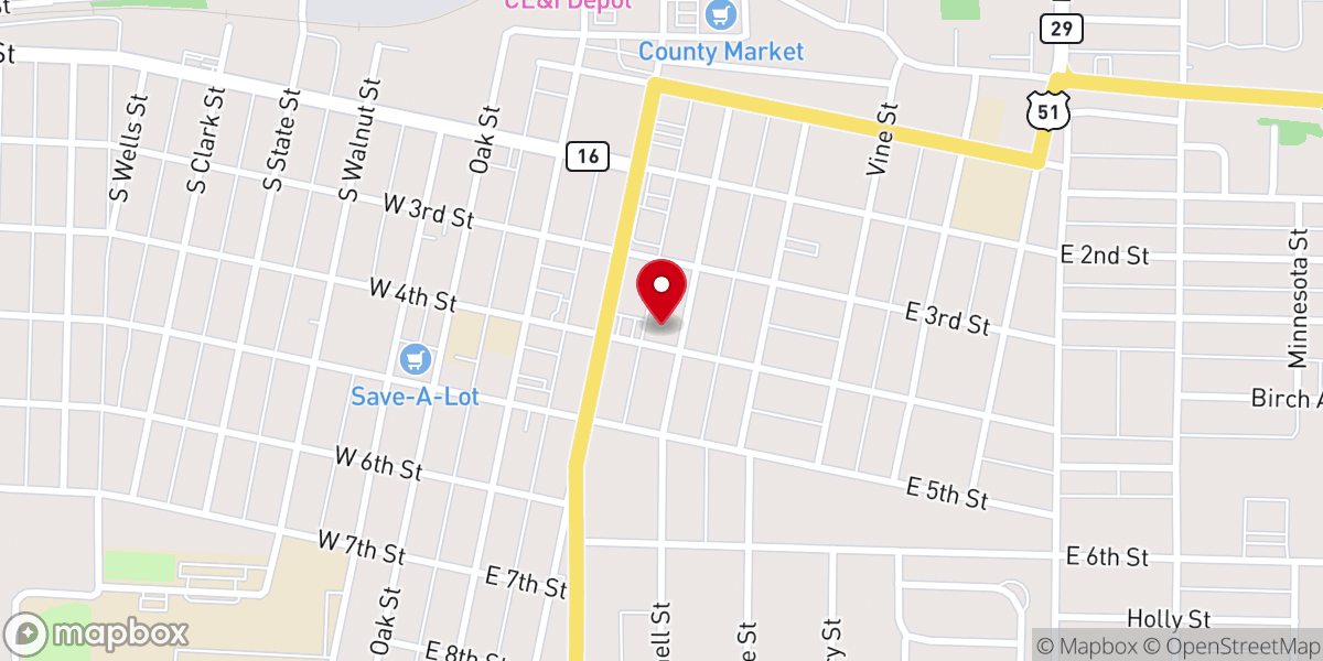 Map showing location of St Paul Lutheran Church - LCMS