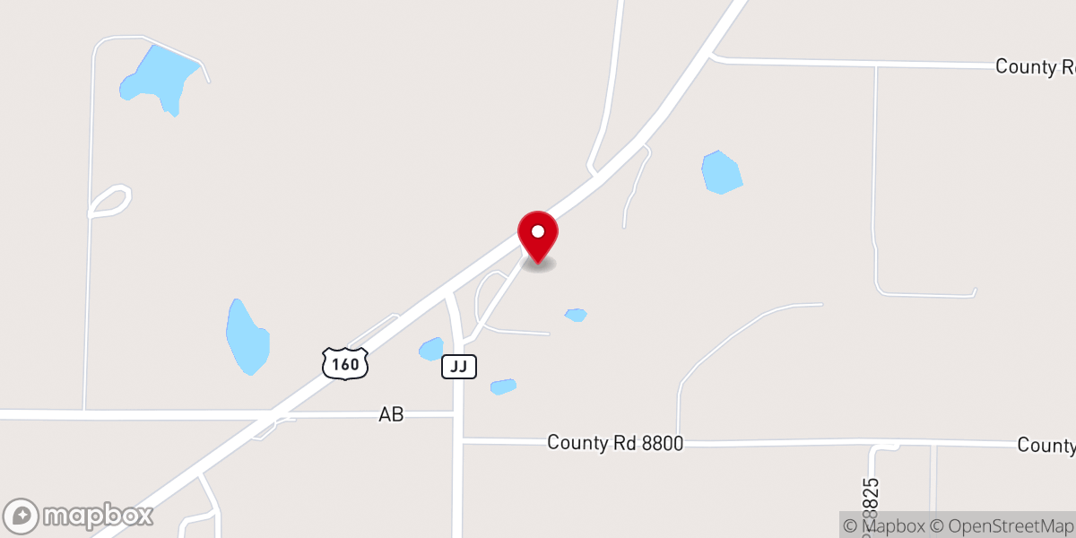 Map showing location of West 160 Church of Christ
