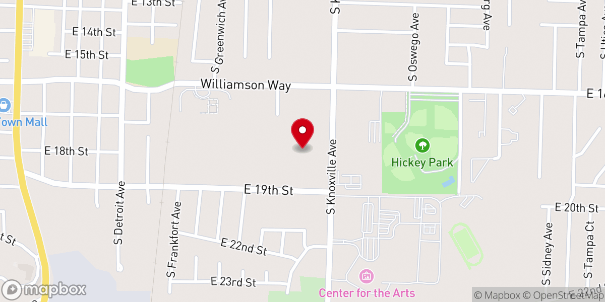 Map showing location of Grace Baptist Church