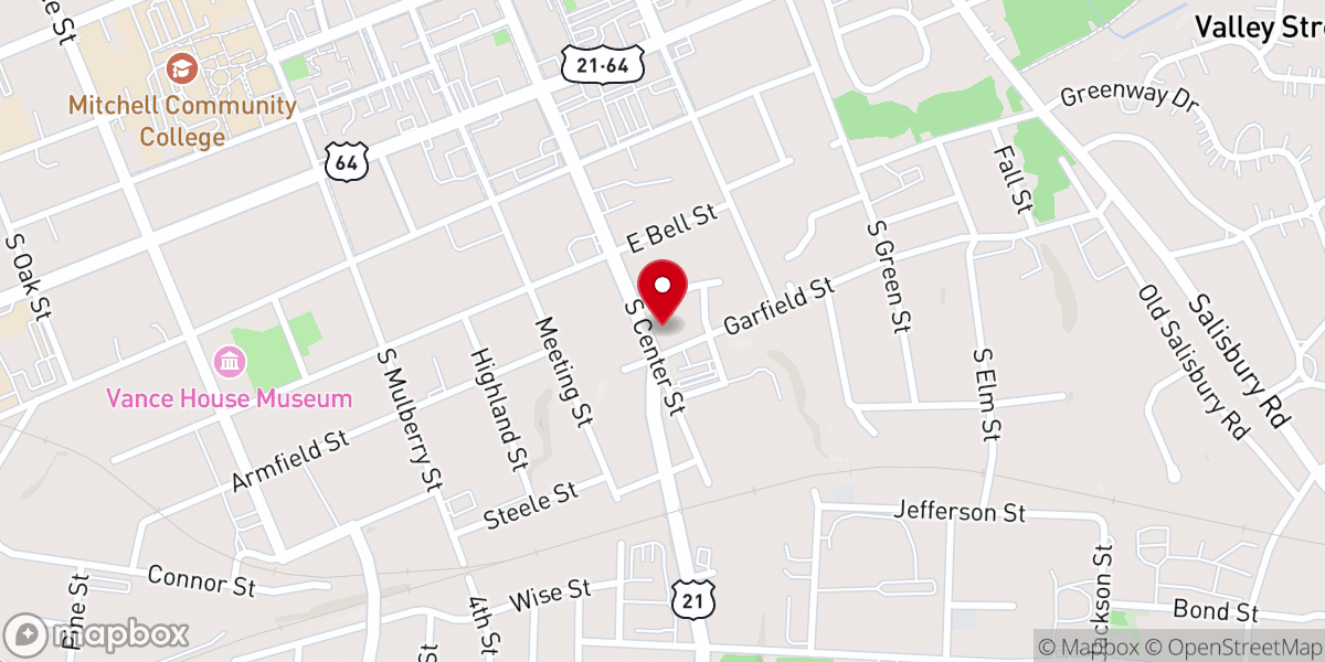 Map showing location of Mount Pleasant Church
