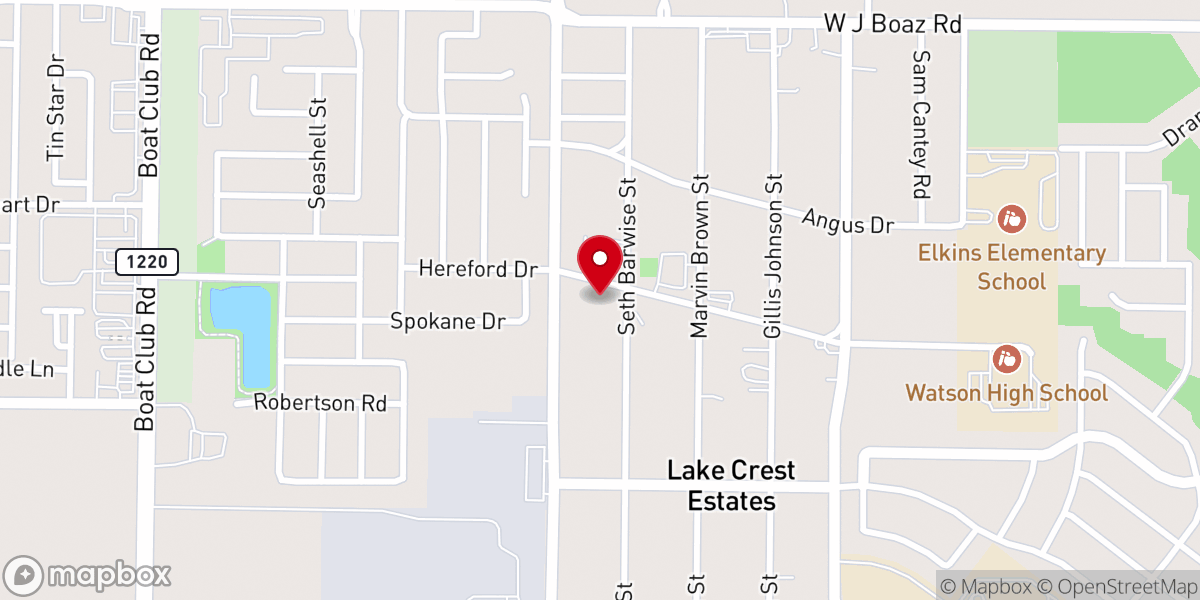 Map showing location of Bahn Saginaw Church of Christ