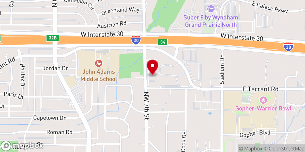 Map showing location of Turnpike Church of Christ Teen House