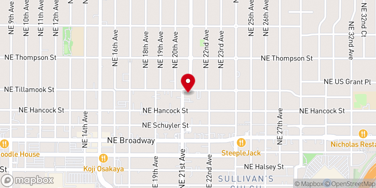 Map showing location of Bridgetown Church