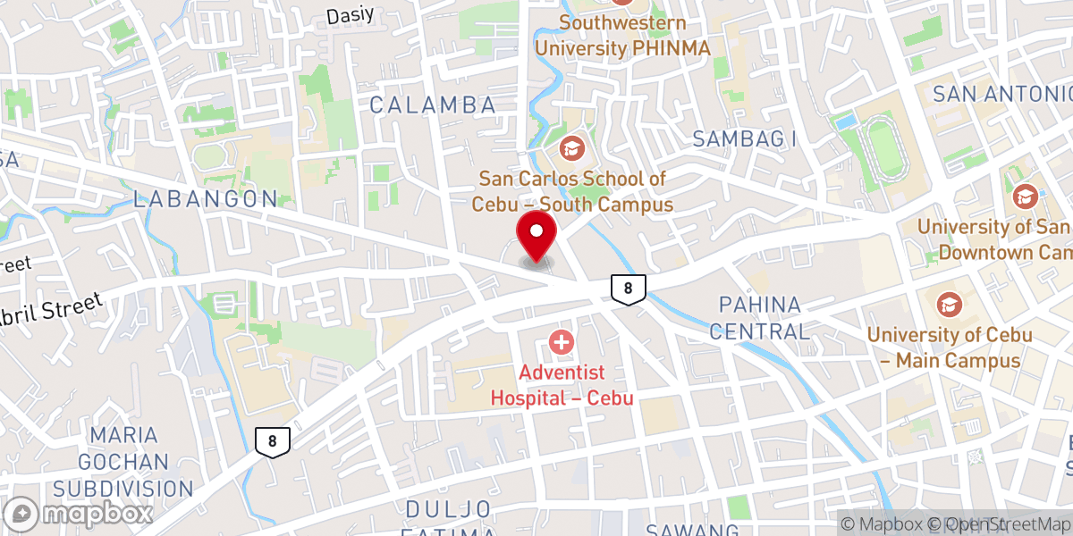 Map showing location of Bible Baptist Church