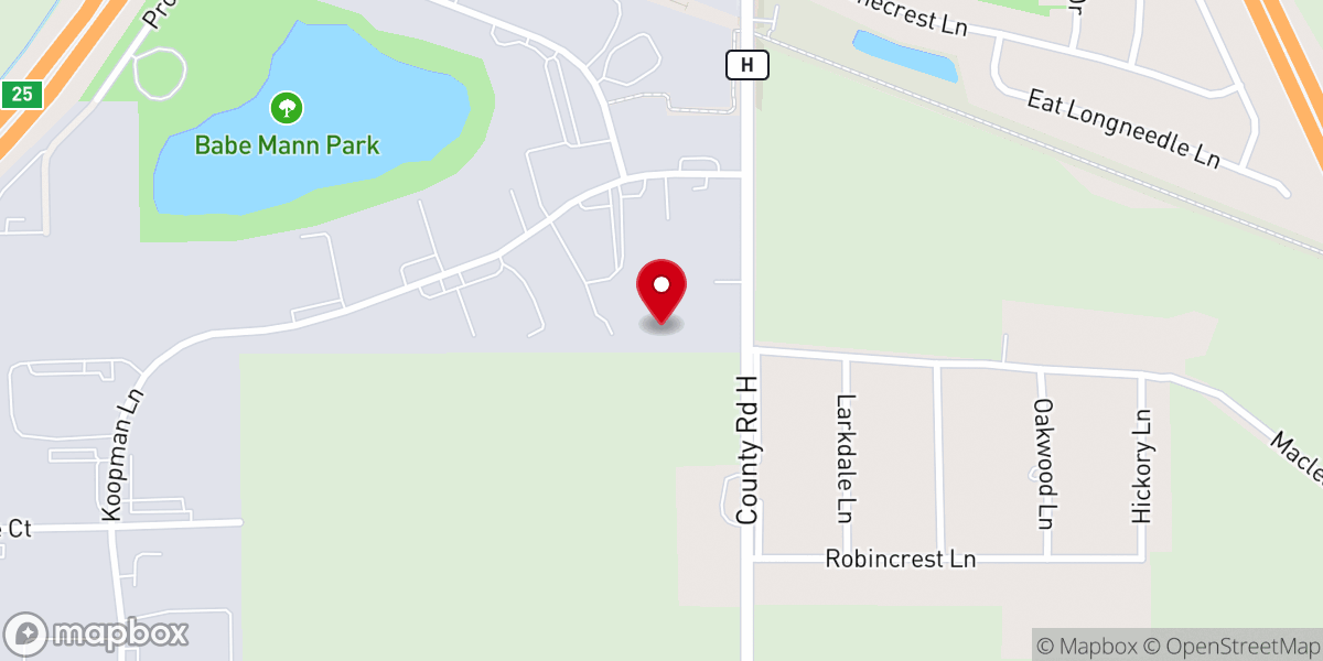 Map showing location of Emmanuel Baptist Church