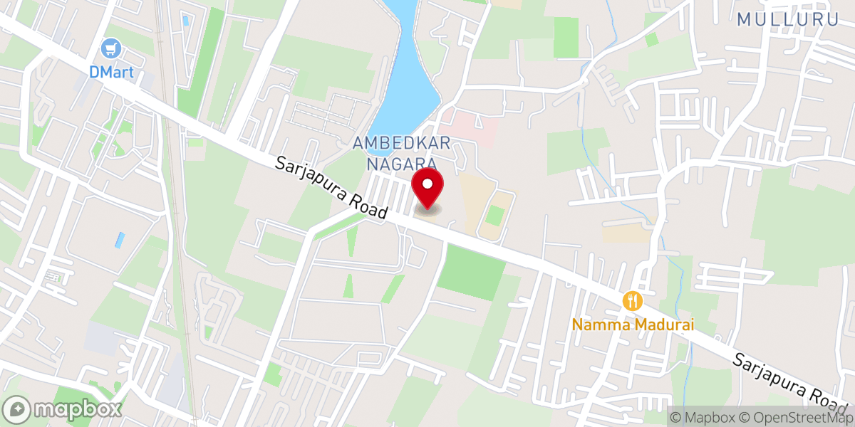 Map showing location of CSI Church of Hope (Malayalam CSI Church), Sarjapur Road, Bangalore