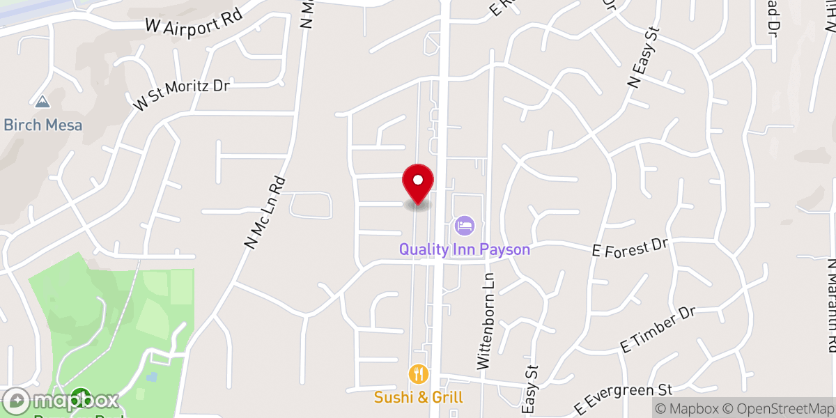 Map showing location of God 411 & Tiny Chapel