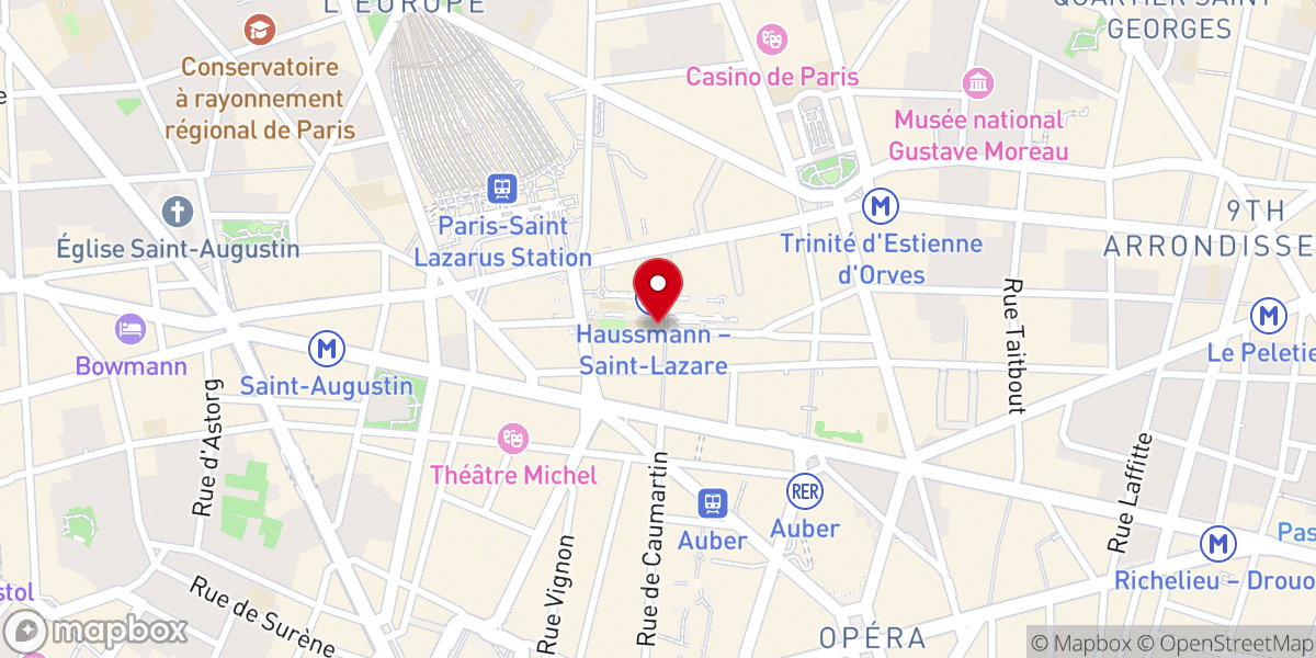 Map showing location of Église Saint-Louis d'Antin - Espace Bernanos