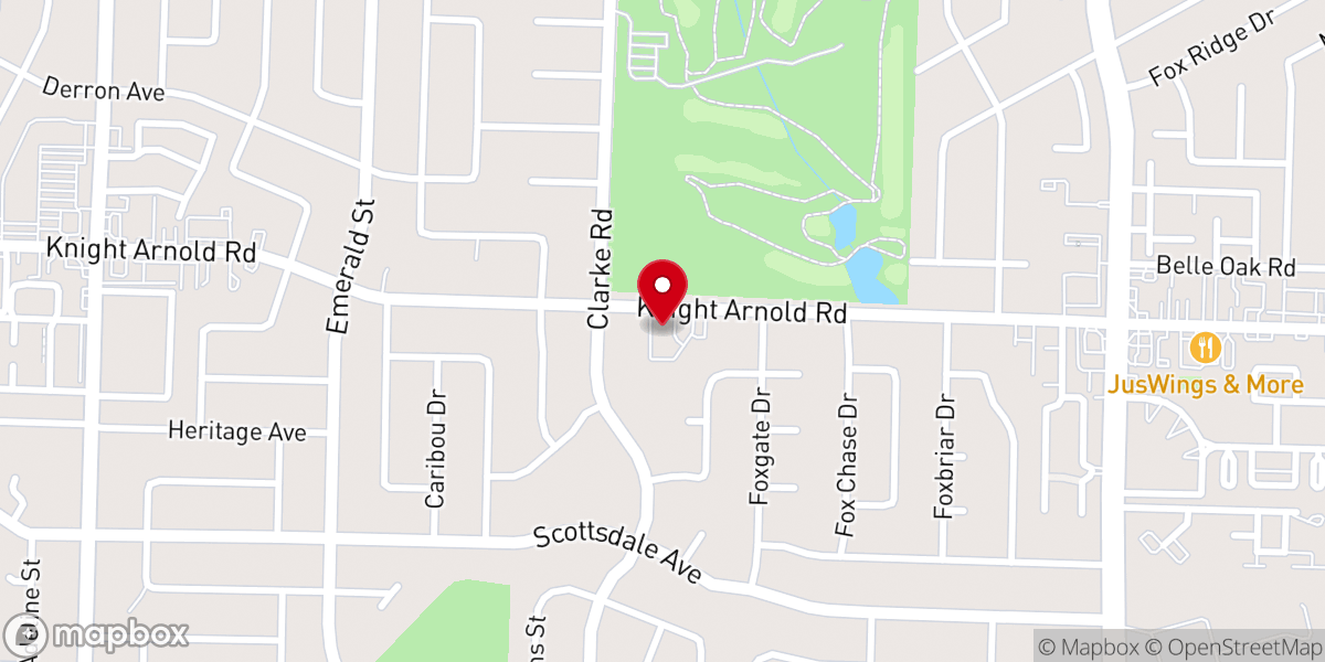 Map showing location of Breath of Life Seventh Day Adventist Church